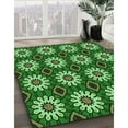 thumbnail image 3 of Ahgly Company Machine Washable Indoor Square Transitional Dark Forest Green Area Rugs, 5' Square, 3 of 7