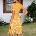 thumbnail image 4 of YAYUBA Summer Dresses for Women Fun Fruit Outfit 2026 Short Sleeve Casual Floral Tiered Swing Vacation Mini Dress, 4 of 6