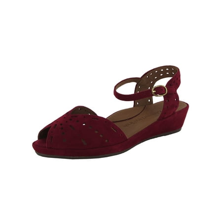 

L Amour Des Pieds Womens Brenn Leather Sandal Shoes Scarlet US 6