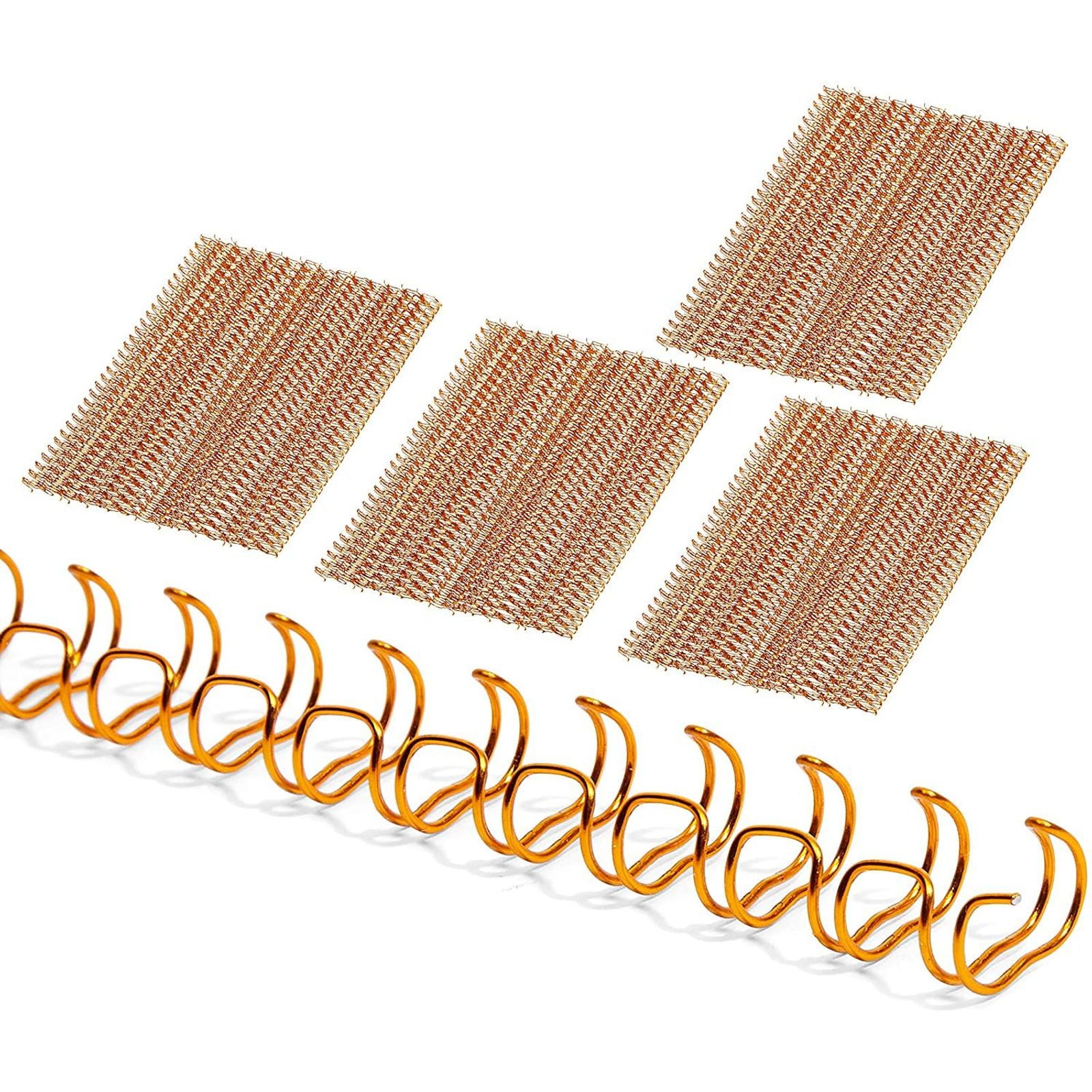 Gold, 9/16 in, 9/16 Inch 120 Sheet Capacity Double Loop Wire Binding Spines