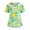Cyan, variant on Plus Size Scrub Tops for Women Side Slit V Neck Casual Hawaiian Shirts Short Sleeve Beach Vacation Nurse Uniform Shirts with Pockets Gold 3XL