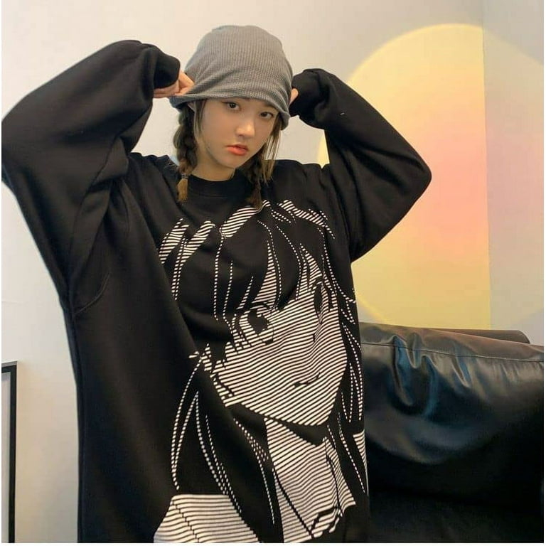 Dark EGirl Anime Aesthetic Hoodie - Aesthetic Clothes Shop