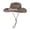 Coffee, variant on FUZHIQ Vintage Western Cowboy Straw Hat for Men Women Curved Brim with Windproof Lanyard, Summer Outdoor Sun Cap for Beach Vacation