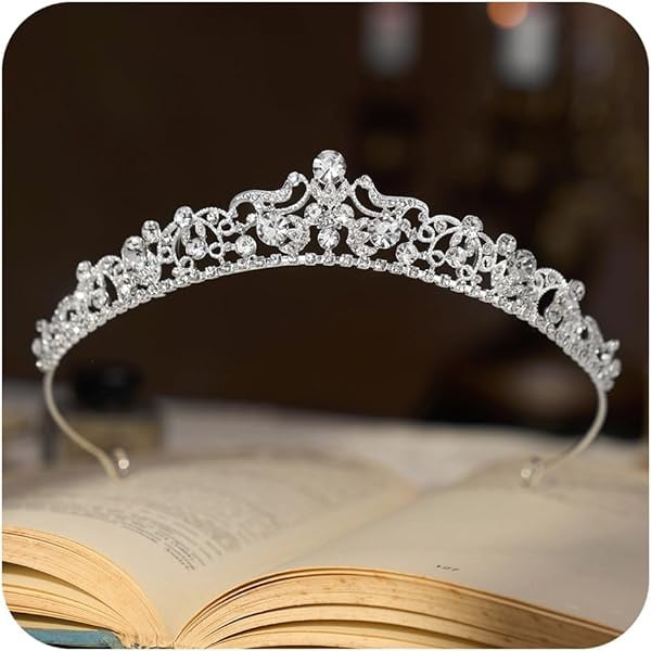wonima11 Wedding Tiaras and Crowns, Rhinestone Bridal Crown Princess Tiara Headpieces for Women and Flower Girls, Bridgerton Hair Accessories for Birthday Prom Quinceanera