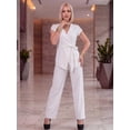 thumbnail image 2 of Conjunto Elegante 2 Piezas Pantalon Wide Legs Blusa Cruzada Outfit para Mujer, 2 of 5