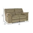 thumbnail image 5 of Benjara Tul 70 Inch Manual Recliner Loveseat, Soft Cushioned, Beige Brown Polyester-Color:BrownMaterial, 5 of 5