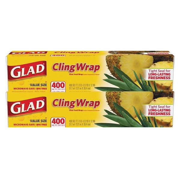 Product of Glad Cling Plastic Wrap, 2 pk./400 sq. ft. Clear Walmart