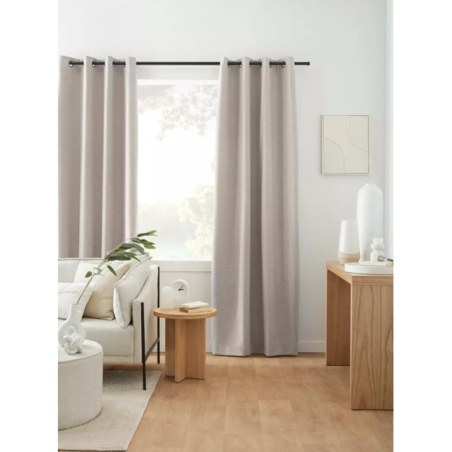 Bouclair Rideau Occultant Dion Beige Pâle 52x108 Po (132x274 cm)