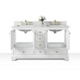 thumbnail image 5 of Ancerre Designs Audrey 60" Wood Bathroom Vanity Set with Gold Hardware in White, 5 of 6