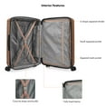 thumbnail image 4 of Travel Select Sunny Side 3PC Hardside Spinner Suitcase Luggage Set with USB Port (22/26/30”), Rose Gold, 4 of 8