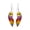 Pastel Leaf, variant on Artisan-crafted Earrings Western Feather Earrings/Leaf Earrings Dangle Multi Color Leaf Jewelry Copper Hammer Earrings (Western)
