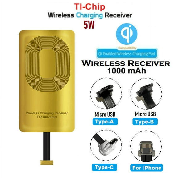 Black Friday deal 5W/10W Qi Wireless Charger Receiver Import Chip Coil For iOS Apple Lightning iPhone 5 6 7 Android Micro USB XiaoMi Nokia Sony HTC LG Google Ty