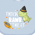 thumbnail image 4 of Inktastic Halloween Trick Rawr Treat with Dinosaur Boys or Girls Baby Bib, 4 of 4