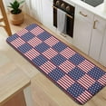 thumbnail image 5 of Red White and Blue Star Striped Pattern Kitchen Rug Mat,Kitchen Runner Rugs Non Skid Washable,Decorative Kitchen Floor Mats for Kitchen,Sink,Laundry,17"x47.2", 5 of 7