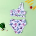 thumbnail image 4 of Mercatoo Toddler Girl 2Pcs Swimsuit Sport Butterflies Prints High Waist Bikini Set Swimwear Beach Bathing Kids Summer Swimsuit, 4 of 4