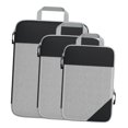 thumbnail image 1 of Juego de 3 cubos de embalaje organizadores de viaje bolsas de almacenamiento de malla para viajes, excursiones o Negro, 1 of 9