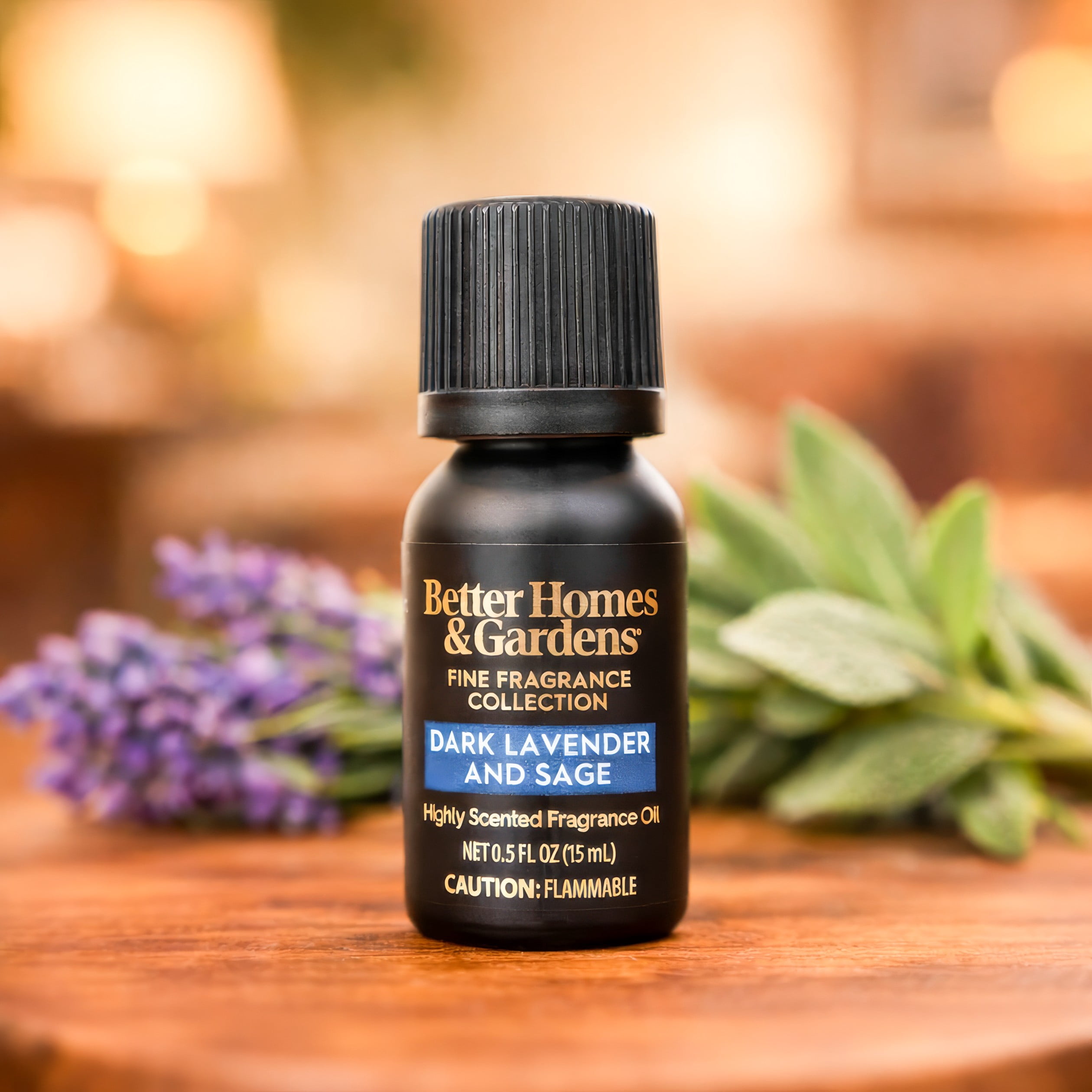 Better Homes & Gardens Fine Fragrance Highly Scented Fragrance Oil, Dark Lavender and Sage, 15mL
