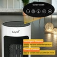 thumbnail image 2 of Caynel Oscillating Tower Ceramic Heaters, Electric Space Heater for Home with Thermostat 12-Hour Timer, 1500W, White, 2 of 6