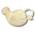 thumbnail image 2 of Unfinished Wood Etched Angler Fish Shape | Paint By Line Crafts 7" / 1/8", 2 of 2