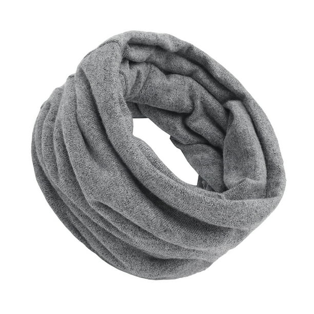 Qarigey Bufanda con anillo de bucle Bufanda de tubo de bufanda de invierno suave y transpirable unisex de moda y versátil Accesorios de disfraces Gris