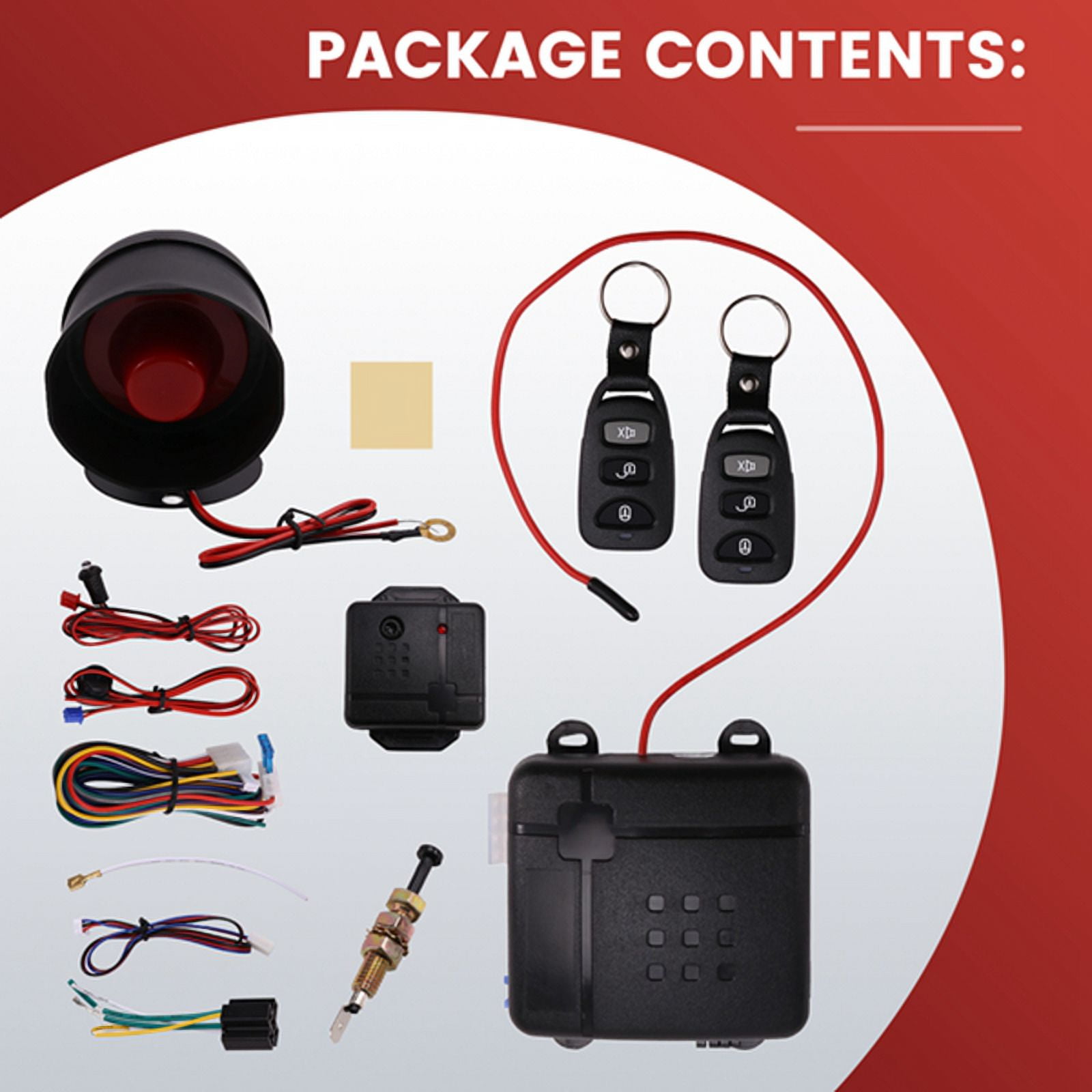 Universal One-Way Car Anti-Theft Device Sound and Light Alarm Remote Car Anti-Theft Alarm Protection System