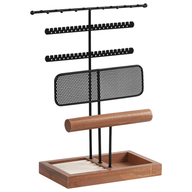 GOOHOCHY Organizador de joyas, soporte para aretes, expositor de aretes, soporte para collares, soporte de almacenamiento