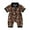 Brown, variant on 0-18M Baby Boys Gentleman Jumpsuits 3M 6M 12M 18M Casual Cow Bull Head Print Short Sleeve Romper for Newborn