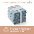 thumbnail image 2 of TOWN & COUNTRY EVERYDAY 6-Piece Textured Windowpane Set, 2-Bath Towels, 2-Hand Towels, 2-Washcloths, 100% Cotton, Plush & Absorbent 550GSM, Aqua Blue, 2 of 8