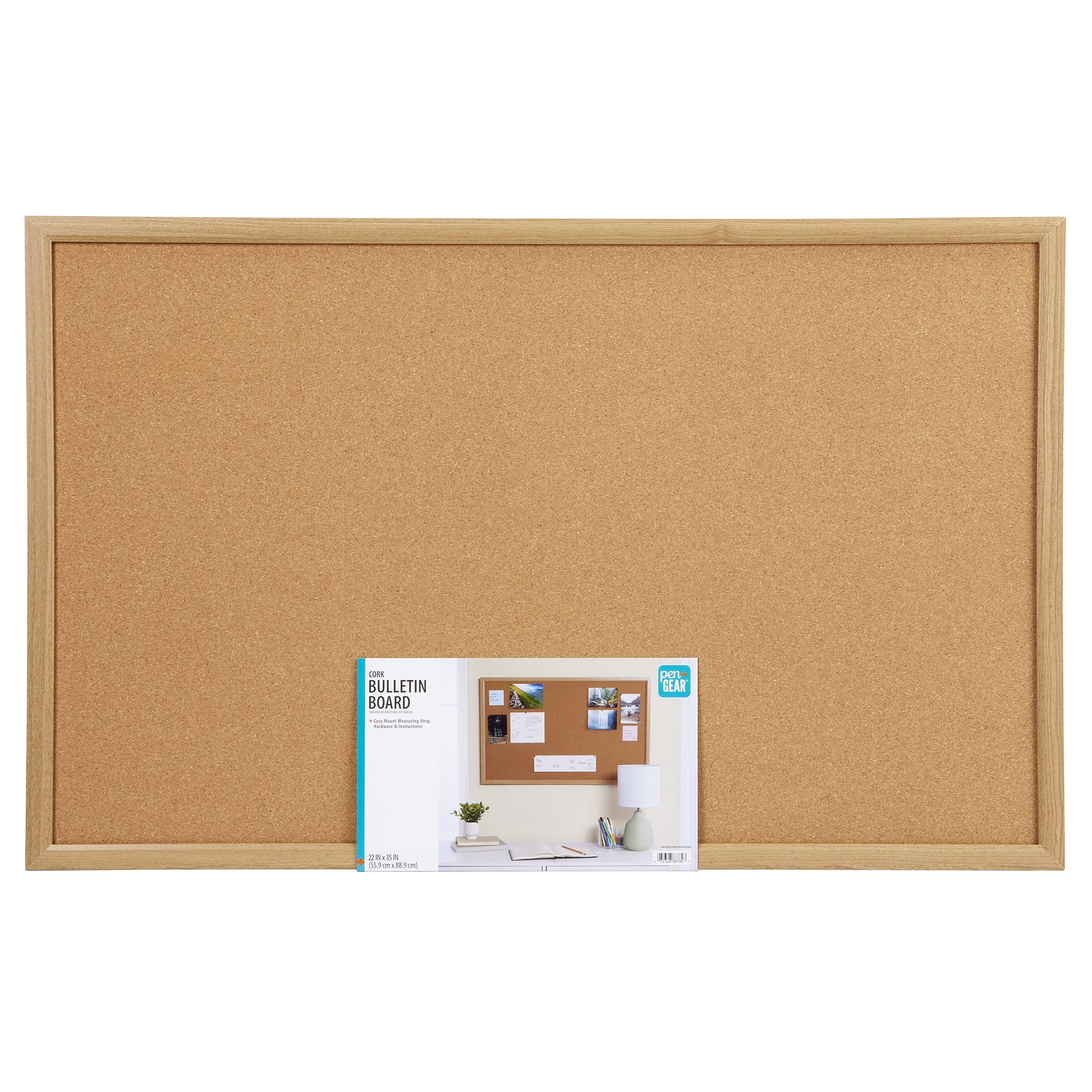 Pen+Gear 22" x 35" Cork Bulletin Board with Birch Frame