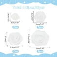 thumbnail image 2 of Polyester 26pcs 4 style 3D Computerized Embroidery Polyester Ornament Accessories Rose Flower Appliques White 26~57x30~60x11~17.5mm, 2 of 7