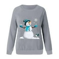 thumbnail image 4 of Camisas Navideñas Moda Navideña Mujer Casual Manga Larga O-Cuello Impreso Señoras Sudadera Tops Odeerbi ODB121368, 4 of 4