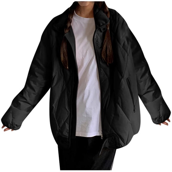 WFJCJPAF Clearance! Winter Coats for Women Plus Size 4X,Fall Fashion Women Casual Comfortable Long Sleeve Zipper Button Pocket Drawstring Parkas