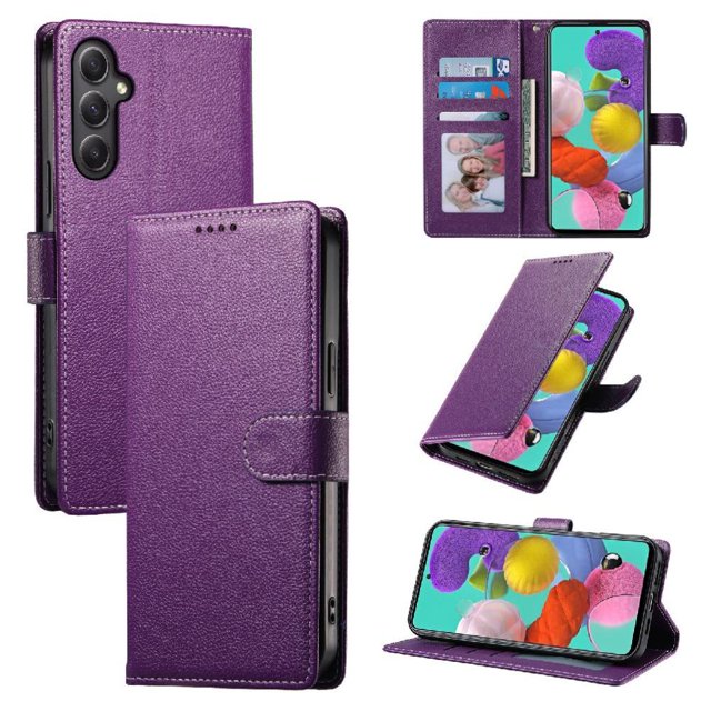 Funda para FOXDOCK Samsung Galaxy A35 5G– Cuero Premium, 3 ranuras para tarjetas, Protección contra impactos