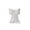B002- White, variant on Pink Ceramic Bow Decorative Ornament, Bow Decor for Girls Room, Table Decor for Living Room, Shelf Decorations for Living Room, 5X5X6 Inch Smooth Glazed Desktop Display Piece