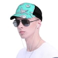 thumbnail image 4 of Disketp Seashell And Starfish Print Trucker Hat Men Women - Mesh Baseball SnapBack Cap, 4 of 7