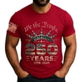 thumbnail image 3 of Havenx Men's 250th Years Of American Freedom Usa T-Shirt American Flag Design Crewneck Shirt Short Sleeve Graphic Tshirts Patriotic We the People 1776 Workout Tees,Red 3XL, 3 of 5