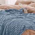 thumbnail image 4 of Sofa Wool Blanket Soft Warm Decorative Striped Throw for Living Room Bedroom Use, 4 of 5