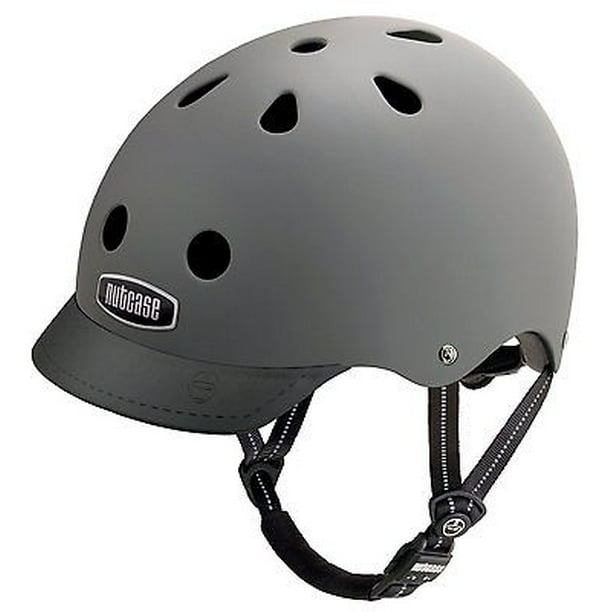 Nutcase Shark Skin Matte Grey Bike Street Skateboard Skating Helmet with Visor
