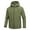 Green, variant on Youthup Men's Solid Color Water-Resistant Hooded Jacket - Breathable All-Season Raincoat with Moisture Wicking for Outdoor Activities
