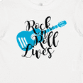 thumbnail image 4 of Inktastic Rock and Roll Lives with Blue Guitar Boys or Girls Baby T-Shirt, 4 of 5