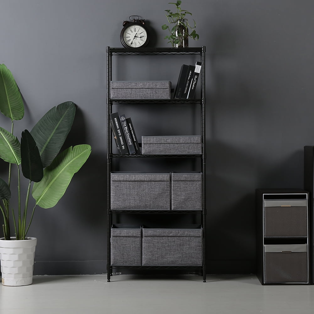 5 tier grey shelving 11.8x25.6x59in