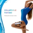 thumbnail image 3 of Reflective Fan Bag, Summer Fan Holster Fan Holder Folding Hand Fan Foldable Fan Sleeves with Waist Belt for Thigh (Fan Bag*1), 3 of 3