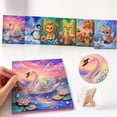 thumbnail image 3 of Animal Theme Pearl Art DIY Kit, Multi-Style Sea Animal Pearl Bead Painting Kit, 6 Selection, Pattern DIY Craft Supplies for Animal Hobby Lovers, 3 of 8