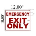 thumbnail image 2 of EMERGENCY EXIT ONLY SIGN ( ALUMINIUM 10x12 -Rust Free ), 2 of 3