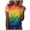 A-Green20, variant on Yuannlog Women Tshirts Summer Crew Neck Rainbow Print Short Sleeve O Neck T Shirts Tops Casual Ladies Comfort Soft T-Shirts