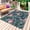 Green, variant on Pink Flamingo Outdoor Rug for Patio/Deck/Porch, Non-Slip Large Area Rug 3 x 5 Ft, Summer Watercolor Tropical Green Palm Leaves Indoor Outdoor Rugs Washable Area Rugs, Camping Rug Carpet Runner
