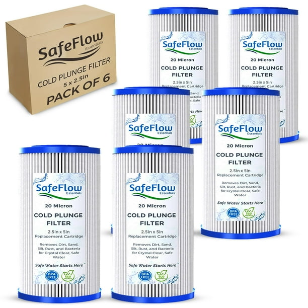 Cartucho de filtro de agua SafeFlow Essentials de 20 micras (paquete de 6)