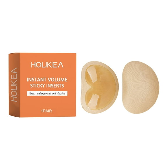 Houkea Sponge Self-Adhesive Bra Pads Firm Plump Lift Women's Bust Support Anti-Sagging