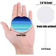 thumbnail image 2 of FMSHPON Gradient Stripe Pattern Set of 2 Car Coaster for Drinks, Absorbent Ceramic Stone Coasters Cup Mat with Cork Base for Home Kitchen Room Coffee Table Bar Decor, 2 of 5