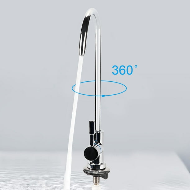 Grifo Con Filtro de Agua, Grifo de Agua Potable, Purificador de ÓSmosis Inversa, Filtracia para Grifo de Fregadero de Barra de Cocina, Acero inoxidable 304, Cepilado Moderno